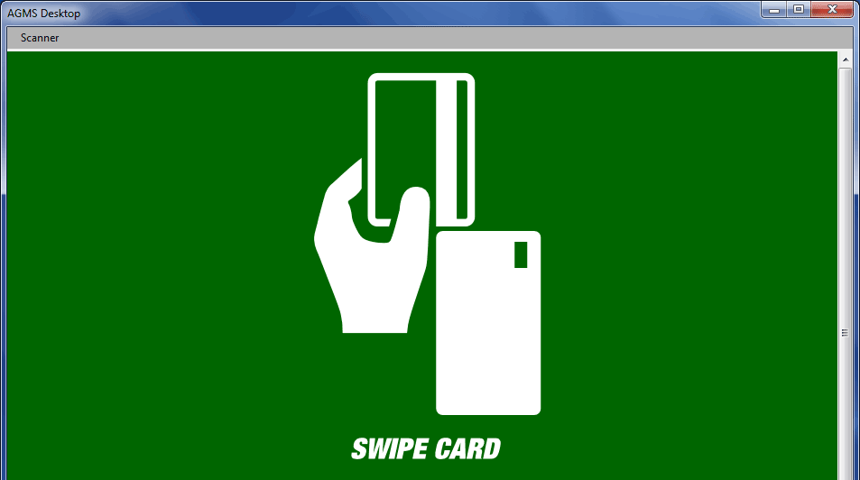 Swipe the customer's card