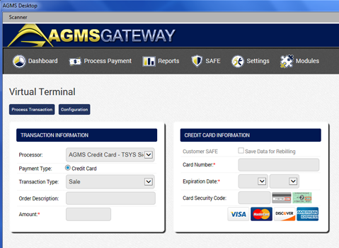 AGMS Gateway Desktop Terminals